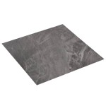 vidaXL Plăci de pardoseală autoadezive, PVC, 5,11 m², negru, cu model vidaXL Plăci de pardoseală autoadezive, PVC, 5,11 m², negru, cu model