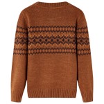 Pulover pentru copii tricotat, coniac, 104