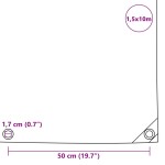 vidaXL Prelată, albastru, 1,5 x 10 m, 650 g/m²