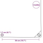 vidaXL Prelată, alb, 1,5 x 20 m, 650 g/m²