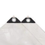 vidaXL Prelată, alb, 5 x 6 m, 650 g/m²