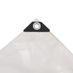 vidaXL Prelată, alb, 6 x 8 m, 650 g/m²