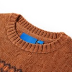 Pulover pentru copii tricotat, coniac, 128