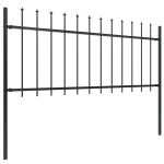 vidaXL Gard de grădină cu vârf tip suliță din oțel, 181x80 cm, negru