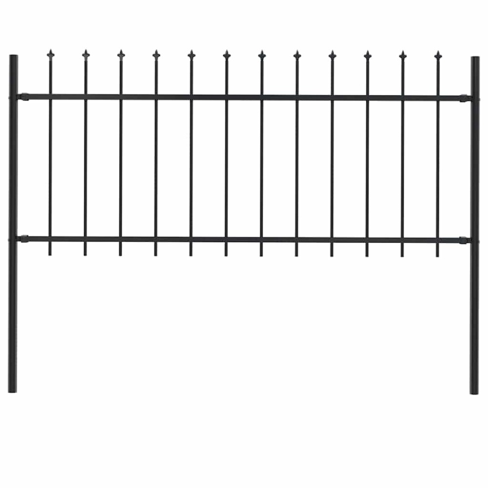 vidaXL Gard de grădină cu vârf tip suliță din oțel, 181x80 cm, negru