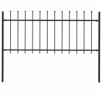vidaXL Gard de grădină cu vârf tip suliță din oțel, 181x80 cm, negru