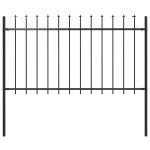 vidaXL Gard de grădină cu vârf tip suliță din oțel, 181x100 cm, negru vidaXL Gard de grădină cu vârf tip suliță din oțel, 181x100 cm, negru