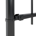 vidaXL Gard de grădină cu vârf tip suliță din oțel, 181x100 cm, negru vidaXL Gard de grădină cu vârf tip suliță din oțel, 181x100 cm, negru