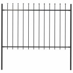 vidaXL Gard de grădină cu vârf tip suliță din oțel, 181x120 cm, negru vidaXL Gard de grădină cu vârf tip suliță din oțel, 181x120 cm, negru