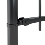 vidaXL Gard de grădină cu vârf tip suliță din oțel, 181x120 cm, negru vidaXL Gard de grădină cu vârf tip suliță din oțel, 181x120 cm, negru