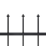 vidaXL Gard de grădină cu vârf tip suliță din oțel, 181x120 cm, negru vidaXL Gard de grădină cu vârf tip suliță din oțel, 181x120 cm, negru