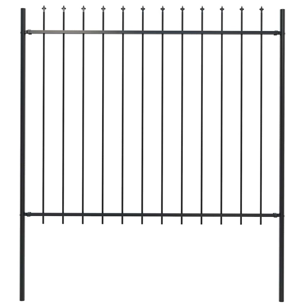 vidaXL Gard de grădină cu vârf tip suliță din oțel, 181x150 cm, negru