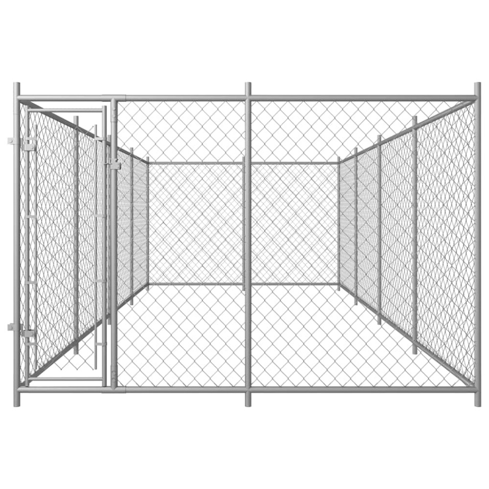 vidaXL Padoc pentru câini de exterior, 7,6 x 3,8 x 1,9 m