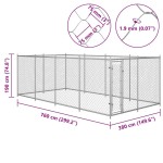 vidaXL Padoc pentru câini de exterior, 7,6 x 3,8 x 1,9 m vidaXL Padoc pentru câini de exterior, 7,6 x 3,8 x 1,9 m