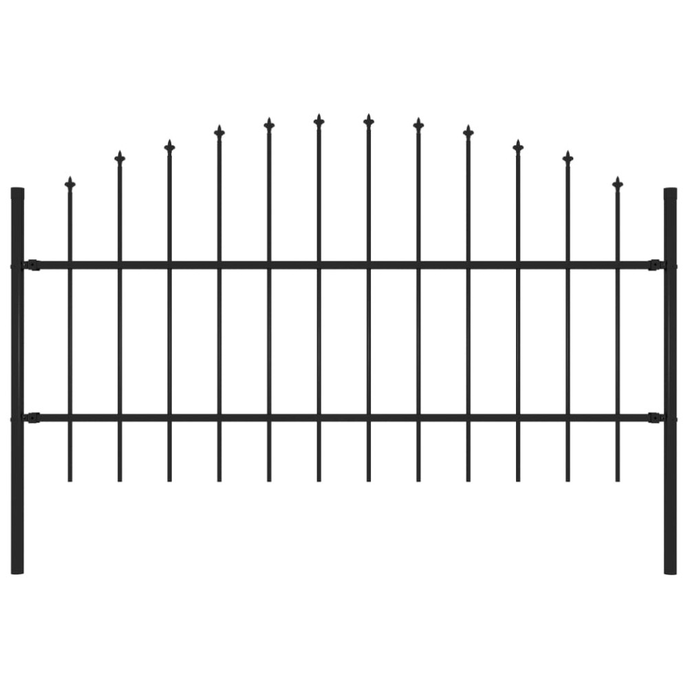 vidaXL Gard de grădină cu vârf tip suliță din oțel, 181x100 cm, negru