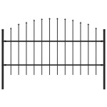 vidaXL Gard de grădină cu vârf tip suliță din oțel, 181x100 cm, negru