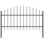 vidaXL Gard de grădină cu vârf tip suliță din oțel, 181x125 cm, negru