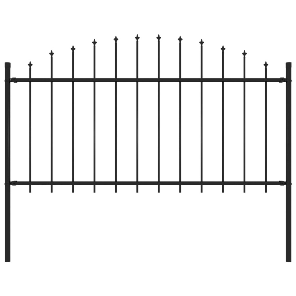 vidaXL Gard de grădină cu vârf tip suliță din oțel, 181x150 cm, negru