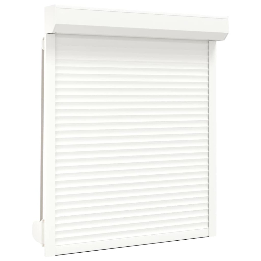 vidaXL Oblon rulant, alb, 110 x 130 cm, aluminiu
