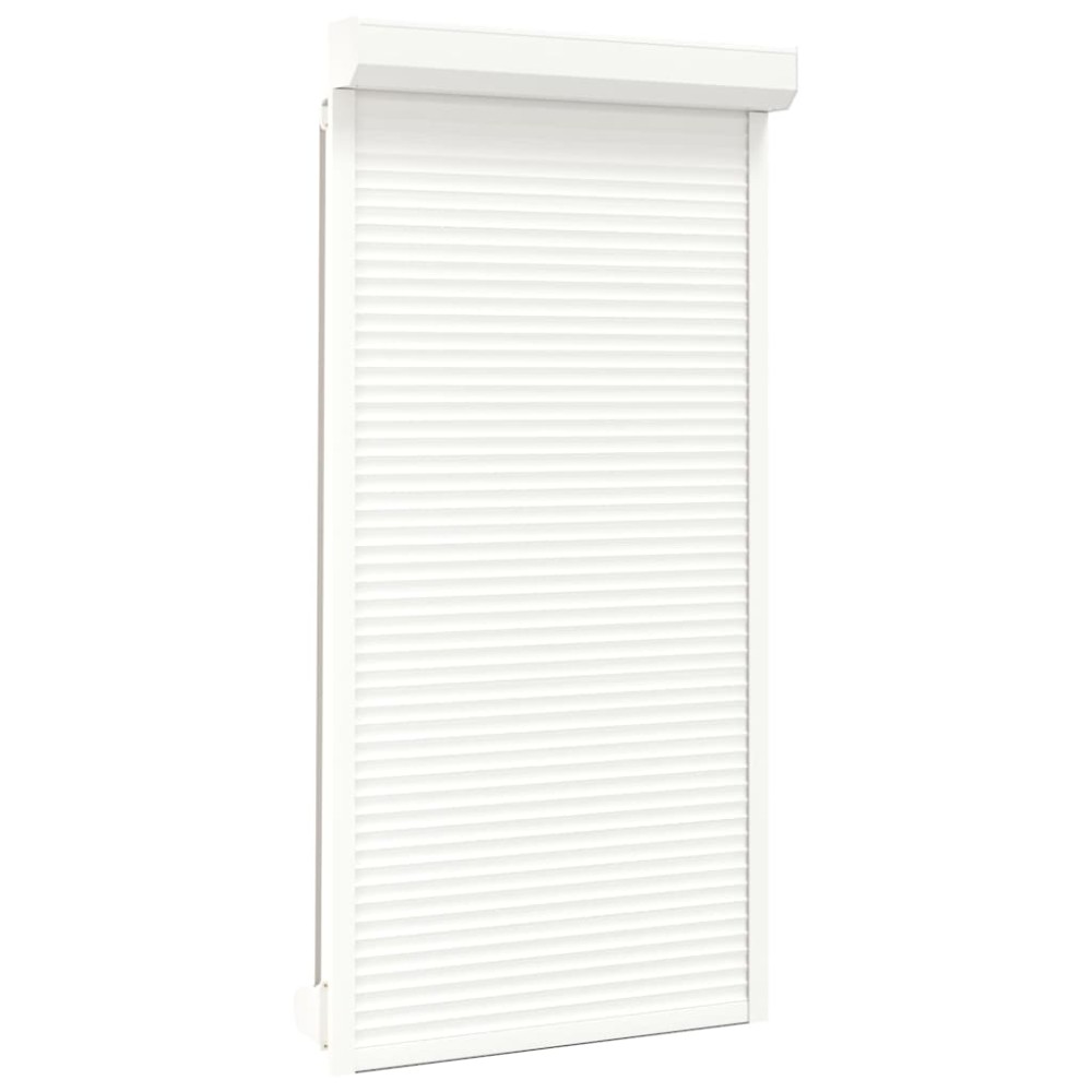 vidaXL Oblon rulant, alb, 110 x 220 cm, aluminiu