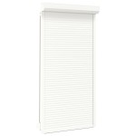 vidaXL Oblon rulant, alb, 110 x 220 cm, aluminiu vidaXL Oblon rulant, alb, 110 x 220 cm, aluminiu