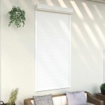 vidaXL Oblon rulant, alb, 110 x 220 cm, aluminiu vidaXL Oblon rulant, alb, 110 x 220 cm, aluminiu