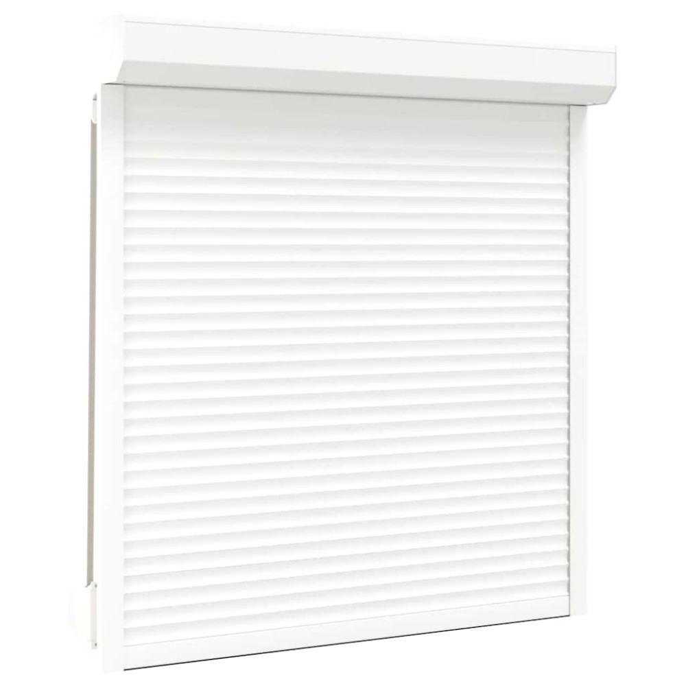 vidaXL Oblon rulant, alb, 130 x 140 cm, aluminiu