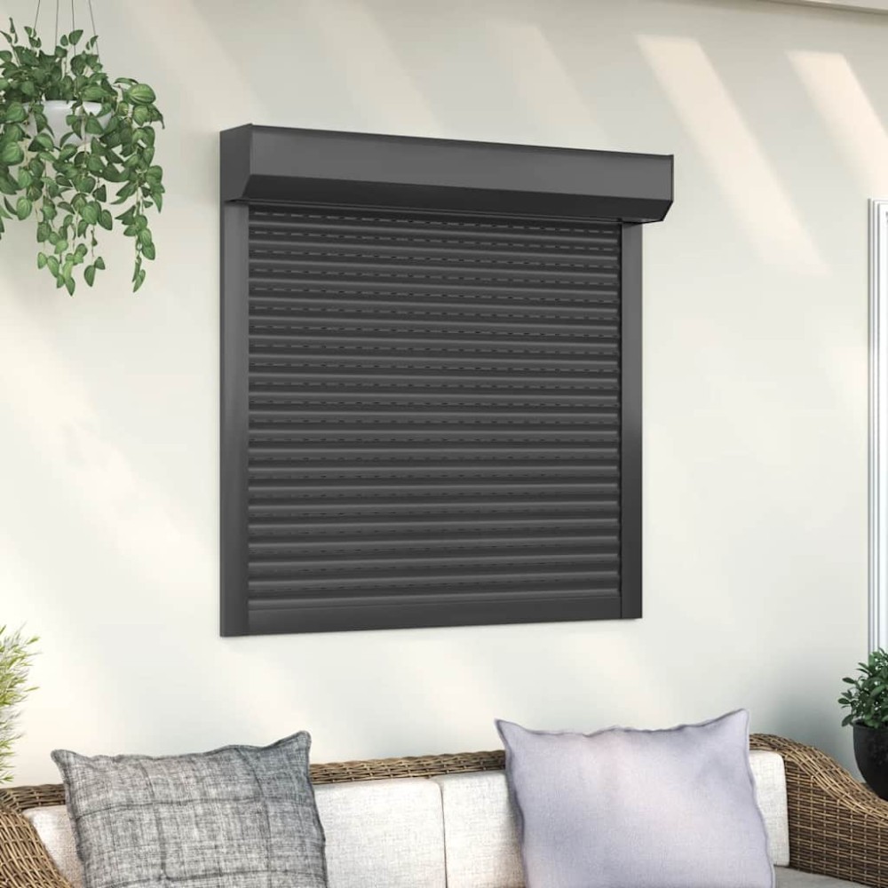 vidaXL Oblon rulant, antracit, 100 x 100 cm, aluminiu