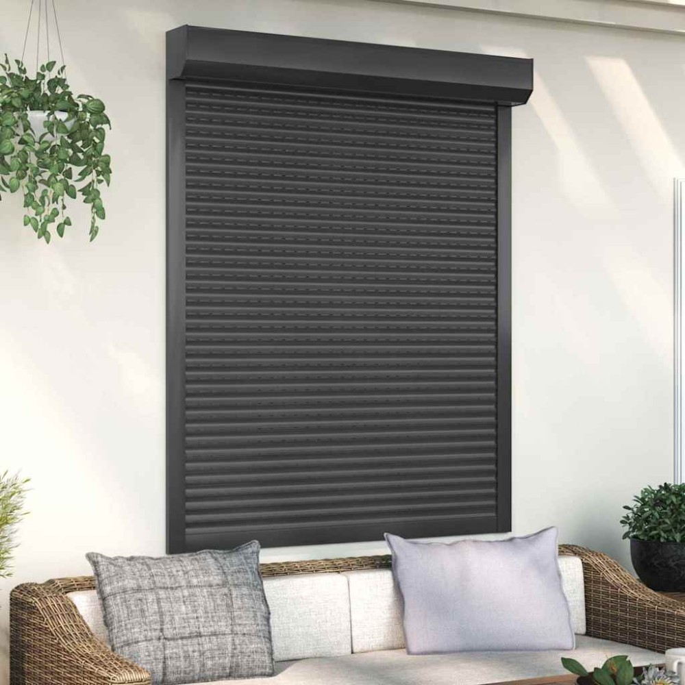 vidaXL Oblon rulant, antracit, 120 x 150 cm, aluminiu