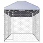 vidaXL Padoc de exterior cu prelată pentru câini, 382x192x225 cm vidaXL Padoc de exterior cu prelată pentru câini, 382x192x225 cm