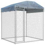 vidaXL Padoc de exterior cu prelată pentru câini, 193x193x225 cm vidaXL Padoc de exterior cu prelată pentru câini, 193x193x225 cm