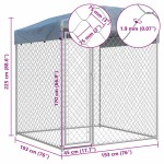 vidaXL Padoc de exterior cu prelată pentru câini, 193x193x225 cm vidaXL Padoc de exterior cu prelată pentru câini, 193x193x225 cm