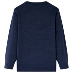 Pulover pentru copii tricotat, bleumarin, 140