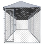vidaXL Padoc pentru câini de exterior, cu acoperiș 760x190x225 cm vidaXL Padoc pentru câini de exterior, cu acoperiș 760x190x225 cm