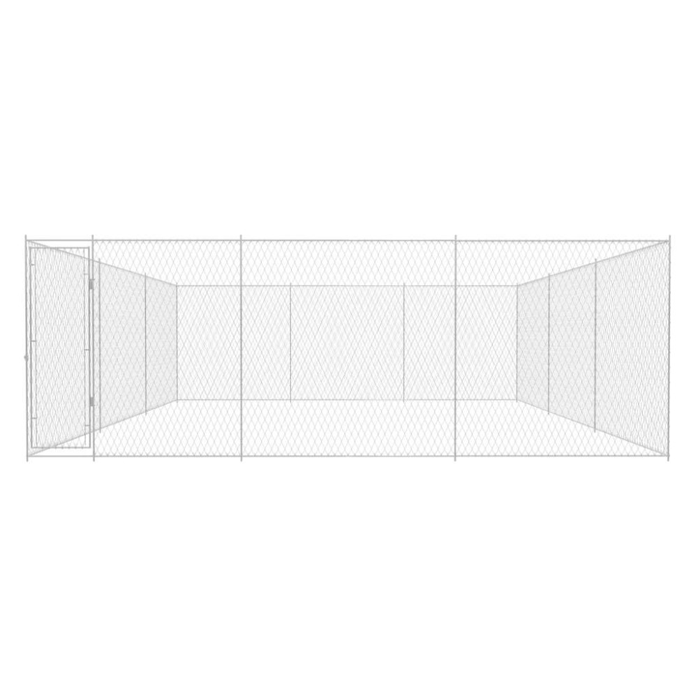 vidaXL Padoc pentru câini de exterior, 570x570x185 cm, oțel galvanizat