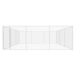 vidaXL Padoc pentru câini de exterior, 570x570x185 cm, oțel galvanizat