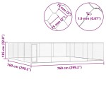 vidaXL Padoc pentru câini de exterior, 760x760x185 cm, oțel galvanizat vidaXL Padoc pentru câini de exterior, 760x760x185 cm, oțel galvanizat