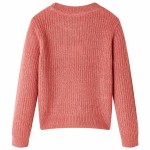 Pulover pentru copii tricotat, roz mediu, 128