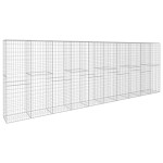 vidaXL Perete gabion cu capac, 600 x 50 x 200 cm, oțel galvanizat vidaXL Perete gabion cu capac, 600 x 50 x 200 cm, oțel galvanizat