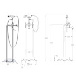 vidaXL Robinet de cadă independent argintiu oțel 99,5 cm inoxidabil vidaXL Robinet de cadă independent argintiu oțel 99,5 cm inoxidabil