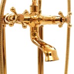 vidaXL Robinet de cadă independent, auriu, 99,5 cm, oțel inoxidabil vidaXL Robinet de cadă independent, auriu, 99,5 cm, oțel inoxidabil