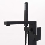 vidaXL Robinet de cadă independent, negru, 90 cm, oțel inoxidabil vidaXL Robinet de cadă independent, negru, 90 cm, oțel inoxidabil