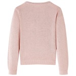 Cardigan pentru copii tricotat, roz deschis, 92