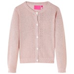 Cardigan pentru copii tricotat, roz deschis, 92
