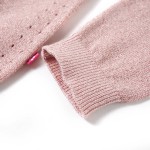Cardigan pentru copii tricotat, roz deschis, 116