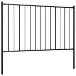 vidaXL Panou de gard cu stâlpi, negru, 1,7 x 1,25 m, oțel vidaXL Panou de gard cu stâlpi, negru, 1,7 x 1,25 m, oțel