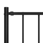 vidaXL Panou de gard cu stâlpi, negru, 1,7 x 1,25 m, oțel vidaXL Panou de gard cu stâlpi, negru, 1,7 x 1,25 m, oțel
