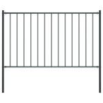 vidaXL Panou de gard cu stâlpi, oțel vopsit în câmp electrostatic, 1,81x0,75 m, antracit vidaXL Panou de gard cu stâlpi, oțel vopsit în câmp electrostatic, 1,81x0,75 m, antracit