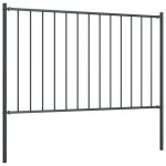 vidaXL Panou de gard cu stâlpi, oțel vopsit în câmp electrostatic, 1,81x1 m, antracit vidaXL Panou de gard cu stâlpi, oțel vopsit în câmp electrostatic, 1,81x1 m, antracit