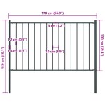 vidaXL Panou de gard cu stâlpi, oțel vopsit în câmp electrostatic, 1,81x1 m, antracit vidaXL Panou de gard cu stâlpi, oțel vopsit în câmp electrostatic, 1,81x1 m, antracit